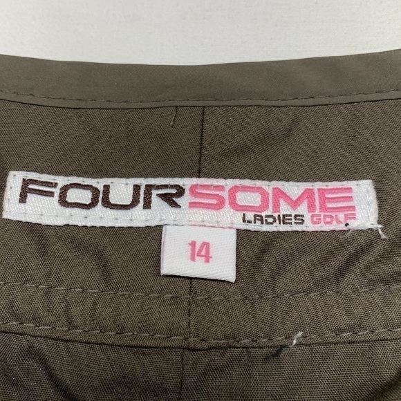 Foursome Ladies Golf Cargo Pants Colour Olive Green Size 14 - Picture 9 of 16